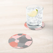 Oranje-grijs molecuul papier onderzetter (Insitu)