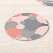 Oranje-grijs molecuul papier onderzetter (Gebogen)