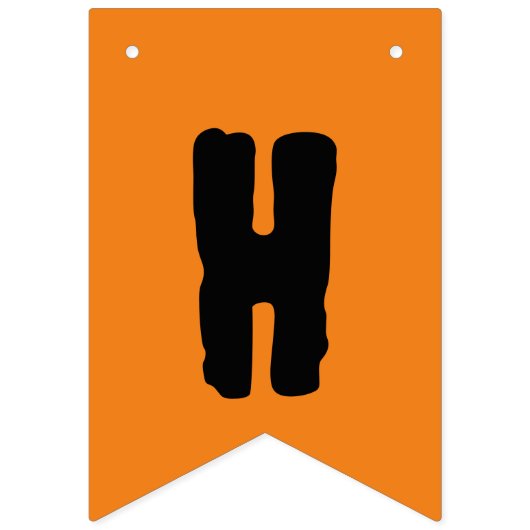 Oranje Grijs Paarse Happy Halloween Vlaggetjes (Eerste vlag)