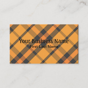 Oranje grijs plaid visitekaartjes