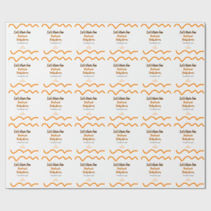 Oranje grijs retro Spaans baby shower Boho Modern Cadeaupapier