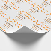 Oranje grijs retro Spaans baby shower Boho Modern Cadeaupapier (Hoek)