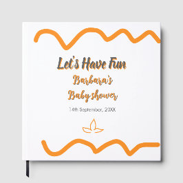 Oranje grijs retro Spaans baby shower Boho Modern Gastenboek