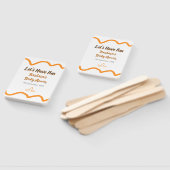 Oranje grijs retro Spaans baby shower Boho Modern Handwaaier (Niet-gemonteerd)