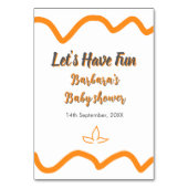 Oranje grijs retro Spaans baby shower Boho Modern Kaart (Achterkant)
