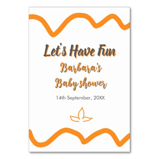 Oranje grijs retro Spaans baby shower Boho Modern Kaart (Voorkant)