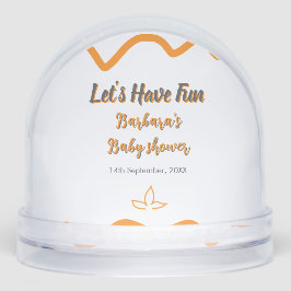 Oranje grijs retro Spaans baby shower Boho Modern Sneeuwbol