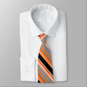 Oranje grijs strips Stropdas (Gebonden)