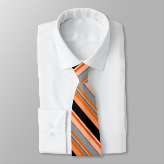 Oranje grijs strips Stropdas (Gebonden)