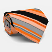 Oranje grijs strips Stropdas (Opgerold)