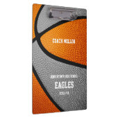 oranje grijs team kleuren basketbalcoach klembord (Rechts)