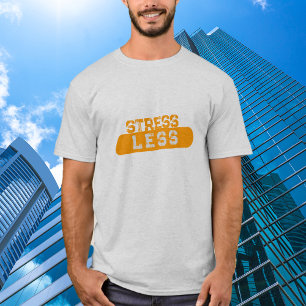 Oranje grijs typografie grafisch T-shirt