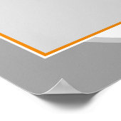 oranje grijs volleybal team kleuren herdenking poster (Hoek)