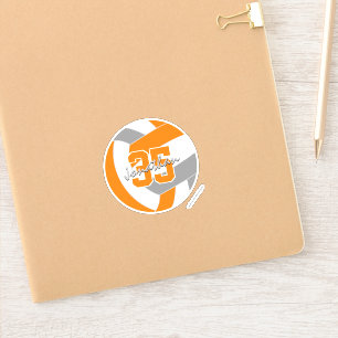 oranje grijs volleybal team kleuren sticker