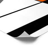 Oranje grijs zwart-mozaïekachtig abstract design poster (Hoek)