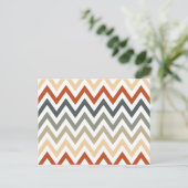 Oranje grijze Chevron Geometrische Design Kleur Briefkaart (Staand voorkant)