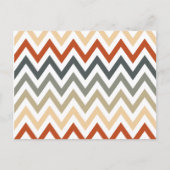 Oranje grijze Chevron Geometrische Design Kleur Briefkaart (Voorkant)