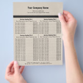 Oranje grijze eenvoudige grenslijst 4 flyer (Hand)