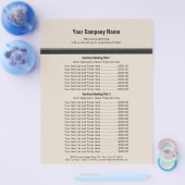 Oranje Grijze Eenvoudige Grensprijslijst 2 Flyer (Enkel)