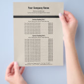 Oranje Grijze Eenvoudige Grensprijslijst 2 Flyer (Hand)