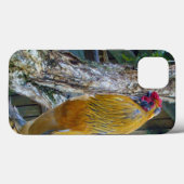 Oranje grijze fluffy-rooster, Case-Mate iPhone case (Achterkant (horizontaal))