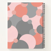 Oranje-grijze moleculen Spiraalschrift Notitieboek (Achterkant)