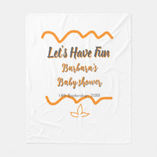 Oranje grijze retro Spaanse baby shower boho moder Fleece Deken
