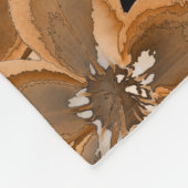 Oranje, grijze waterverf bloemen. fleece deken (Hoek)