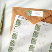 Oranje groen aangepaste retour adreslabel Etiket