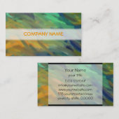 Oranje groen blauw Abstract kunstschilder Visitekaartje (Voorkant / Achterkant)