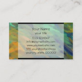 Oranje groen blauw Abstract kunstschilder Visitekaartje (Achterkant)