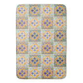 Oranje-groen-blauw Tegel badmat (Voorkant Verticaal)