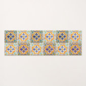 Oranje-groen-blauw Tegel yogamat (Achterkant (horizontaal))