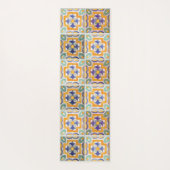 Oranje-groen-blauw Tegel yogamat (Achterkant)