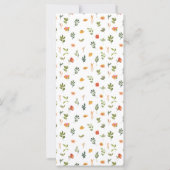 Oranje groen bloemenrustiek bruiloft menukaarten (Achterkant)