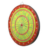 Oranje Groen en Geel Star Regulation Dart Board Dartbord (Voorkant Rechts)