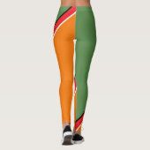 Oranje, groen en rood diagram leggings (Achterkant)