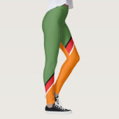 Oranje, groen en rood diagram leggings (Rechts)