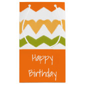 Oranje groen en wit klein cadeauzakje (Achterkant)