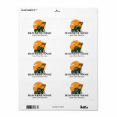 Oranje Groen Gazonmaaibedrijf Etiket (Full Sheet)