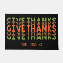 Oranje groen geeft Bedankt Herfst Thanksgiving Deurmat