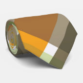 oranje groen groen gebrand stropdas (Opgerold)