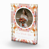  Oranje groen herfsthuwelijkscadeau Fotoblokken (Rechts)