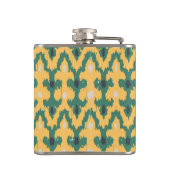 Oranje groen inktpatroon voor decoratief gebruik heupfles (Achterkant)