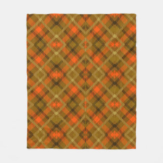 Oranje groen patroon met moderne tapebus fleece deken