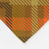 Oranje groen patroon met moderne tapebus fleece deken (Hoek)