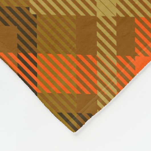 Oranje groen patroon met moderne tapebus fleece deken (Hoek)