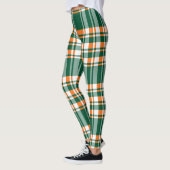 Oranje groen plaid patroon leggings (Links)