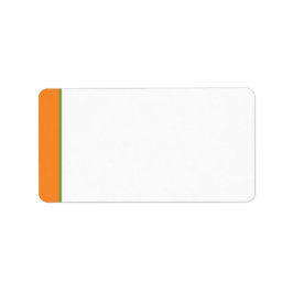 Oranje, groen, wit Floral Adres Etiket - Leeg