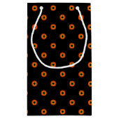 Oranje Groen Zwart Patroon Klein Cadeauzakje (Achterkant)